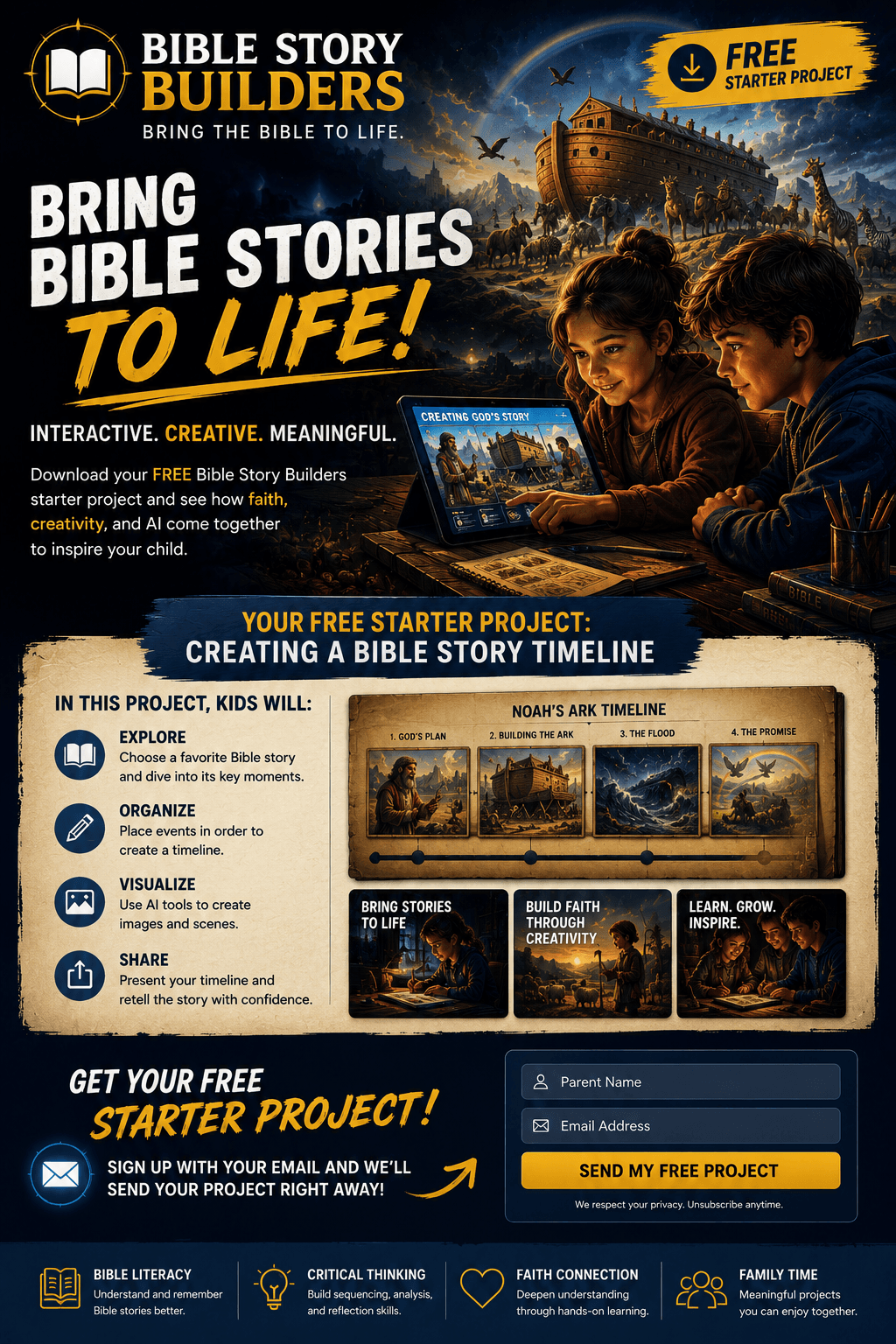 Bible Story Builders free starter project artwork